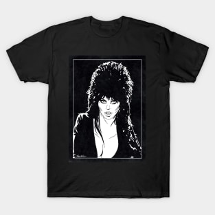 ELVIRA - MISTRESS OF THE DARK (Black and White) T-Shirt